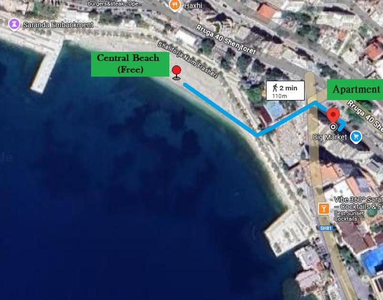 Robin Sea View Apartment Sarande Exterior photo